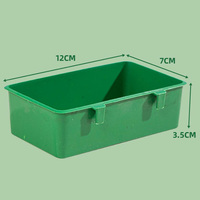 Nouvelle mangeoire pour oiseaux en plastique vert, bol de bain pour baignoire, cage d'animaux, utilisation sous la douche