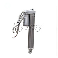 Aktuator Linear 100mm Stroke yang Dapat Disesuaikan, Motor DC Brushed 12V/24V, Beban Maksimum 1200N, Umpan Balik Potensiometer untuk Peralatan Rumah Tangga dan Kapal