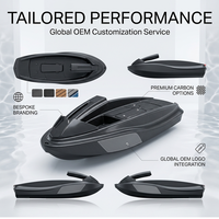 Jet ski électrique prêt à être expédié, embarcation personnelle à grande vitesse 50 km/h, coque noire élégante de luxe, jetboard de course, mini bateau à moteur