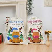 Sac de Noël personnalisé en toile de coton, grand sac de Père Noël, sac cadeau de Noël de grande taille