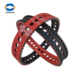 HTD8M-632-40 + 6 S8M-680-40 + 8 vffs thời gian ổ đĩa vành đai răng với dọc phim Vòng lỗ đỏ cao su lớp phủ kéo OEM hỗ trợ - Product Image 5