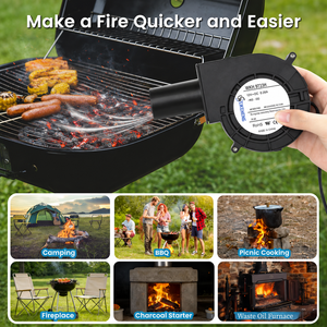 High Quality WKH 9733H DC 12V 2.94A Portable Cooler Fan 97mm Variable Speed Controller Outdoor Cooking Fan Barbecue <strong>air</strong> Blower - Product Image 6