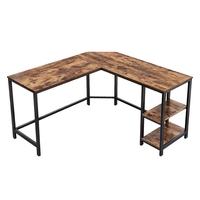 Nouveau moderne maison meubles coin étude L forme bureau métal bois table d'ordinateur
