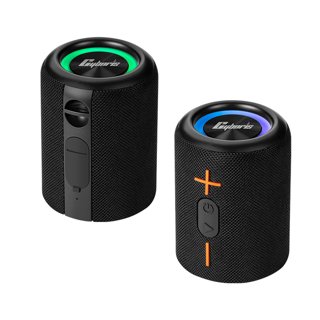 Cyboris S10 Separable Portable Speaker, Deep Surround Bass, Water Resistant Design, Paired Play with Dynamic LEDs