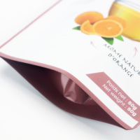 Sac d'emballage debout de qualité alimentaire pour thé aux fruits à impression brillante personnalisée sac à fermeture éclair en aluminium