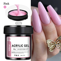 Prix Usine 150ml Polygel UV LED Transparent Couleur Nude Gelée Gel Constructeur Solide pour Extension et Renforcement des Ongles OEM