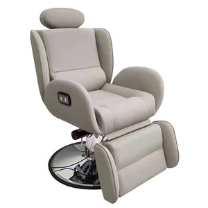 Modern Customizable Barber Chair Salon Furniture Stainless Steel Synthetic Leather 360 Degree Rotation Height Adjustable Hotel - Product Image 1