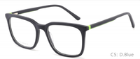 Kacamata Optik Unisex TR Plate Bingkai Persegi Dua Warna Model Terbaru untuk Kegunaan Sehari-hari