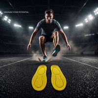 Semelles intérieures à rebond élevé en maille nid d'abeille jaune, absorption des chocs, pour chaussures de sport, entraînement de saut, basketball