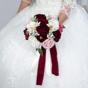 Bouquets de fleurs artificielles 2026 pour demoiselles d'honneur, bouquets de mariage pour la mariée, cadeau pour les professeurs de mariage - Product Image 3