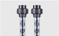 Mélangeur statique DN15 68615 PVC UPVC, mélangeur statique de type Sk pour le mélange d'ozone/eau liquide