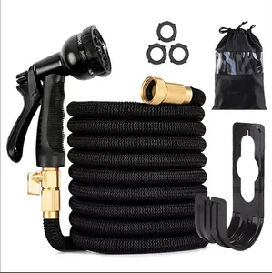 50ft expandable garden hose with 10 nozzle sprayer water pipe for cleaning washing car