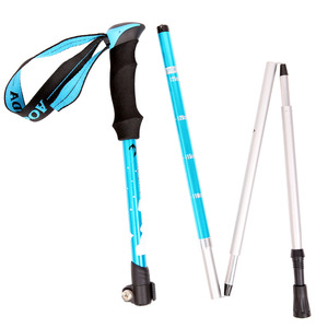 Bâtons de randonnée Ochida en alliage d'aluminium, 5 sections pliables, pour la randonnée, la marche, le ski, bleu, noir, rouge, 290g AQD-DS008 - Product Image 1