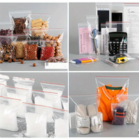 Sacs refermables personnalisés en LDPE, sacs en plastique transparents avec fermeture éclair pour l'emballage des produits