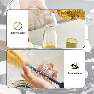 Custom logo Color 500ml <b>Glass</b> Automatic Gravity Opening Olive Oil Bottle Kitchen Cooking Auto Flip Cap Oil Dispenser - Product Image 3