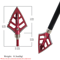 Piaoyu arc tir à l'arc chasse têtes larges en alliage d'aluminium 6cm carbone flèche tête conseils Durable acier accessoires de plein air