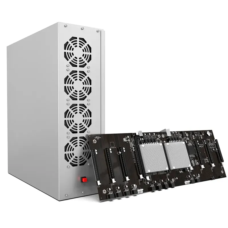 Ready stock X79 motherboard case 9 gpu chassis serve support rtx 3060 graphics card for x79 chassis pc motherboard case