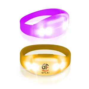 Pulseras de fiesta Led, pulsera Led con control remoto de concierto, decoraciones de concierto, pulseras con luz intermitente multicolor