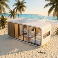 Cabine capsule mobile de 20 pieds pour chambre d'hôtes, hébergement de resort, capsule spatiale