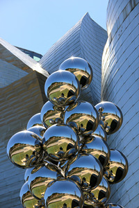 Außen landschaft Edelstahl kugel skulptur Modernes Design Großer Edelstahl-Garten ball - Product Image 5