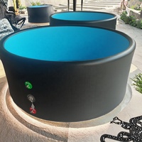 PROELIFE Baignoires gonflables modernes à double couche en bâche PVC pour 2 à 4 personnes, bain de glace extérieur autonome, spa de récupération