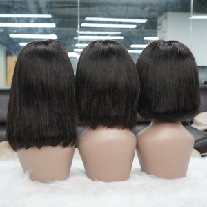 Promotion 200gram 22USD Water <strong>Wave</strong> 13x4 Full Bob Virgin Human Hair 10 12 14 Inch Wet &amp; Wavy Lace Frontal Wigs Wholesale - Product Image 2