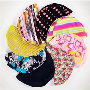 2024 OEM différentes couleurs Nylon bonnet de bain Spandex tissu maillot de bain avec Logo personnalisé conception forme adulte enfant chapeaux de bain - Product Image 4