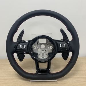 Volant sport en cuir pleine fleur avec palettes de changement de vitesse longues pour VW <span class=keywords><strong>Volkswagen</strong></span> Golf <span class=keywords><strong>5</strong></span> 6 7 R MK5 MK6 MK7 MK7.<span class=keywords><strong>5</strong></span> <span class=keywords><strong>GTI</strong></span> <span class=keywords><strong>Polo</strong></span> Passat B7 B8 Jetta - Product Image 1