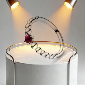 <span class=keywords><strong>Anillo</strong></span> de Plata de Ley 925 con Piedra de Corazón de Luciérnaga Roja Luminosa, Copo de Nieve y Margarita, Anillos de Moda para Boda, Joyería Fina para <span class=keywords><strong>Mujer</strong></span>, para Mamá - Product Image 6