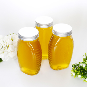 Großhandel 16oz Queen line Flaschen glas 1LB Classic Bienenhonig Verpackungs gläser mit 48mm breiten Kunststoff deckeln - Product Image 5