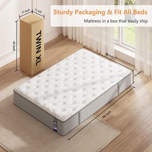 <span class=keywords><strong>Matelas</strong></span> en mousse mémoire de forme gel design moderne avec ressorts ensachés <span class=keywords><strong>Hauteur</strong></span> 25 <span class=keywords><strong>cm</strong></span> Lit Support mi-ferme pour bébés et enfants Meubles de chambre à coucher - Product Image 6