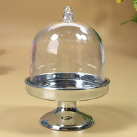 Mini mignon Transparent or plateau en plastique boîte à bonbons fête de mariage Mini gâteau tasse stands chocolat cadeaux boîte à bonbons