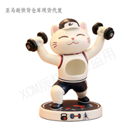 Sculpture personnalisée en résine Maneki Neko Chat de la Fortune – Porte-clés fantaisie et bol décoratif pour la maison, le bureau et l'entrée