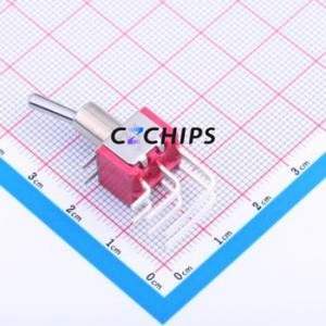 7211SY9AV2QE Toggle Switch Through hole Component (THT) Switch Single Pole Three Throw 120V 28V Cylindrical Knob - Product Image 2