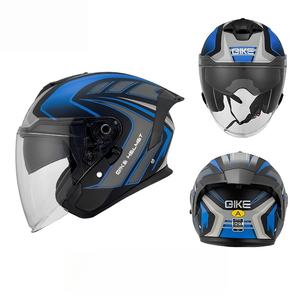 Casque de moto demi-visage en gros avec visière solaire rabattable, visière amovible et boucle à dégagement rapide - Product Image 5