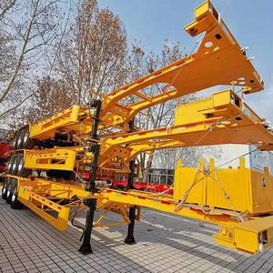 Steel 3 Axles 20ft Skeleton Semi <b>Trailer</b> 40Ft Container Skeleton <b>Trailer</b> - Product Image 4
