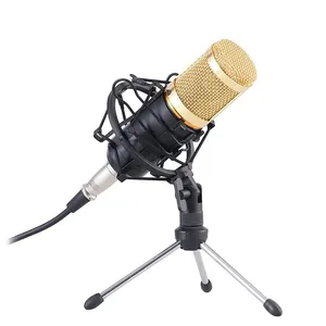 BM800 Studio Mikrofon Kondensor USB, Profesional untuk Rekaman Siaran Langsung Webcast