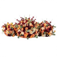 Chemin de table de mariage personnalisé en soie, arche de fleurs artificielles avec longueur flexible et petites fleurs décoratives