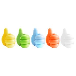Thumb <b>Hook</b> Cable Organizer Self-Adhesive PVC Desktop Cable Management Tool Creative Storage Fixing <b>Clip</b> - Product Image 4