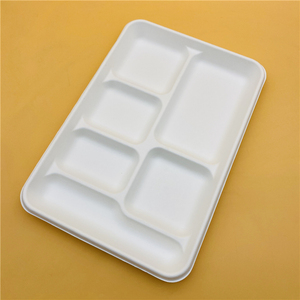 Bustina di canna da zucchero biodegradabile 5 vaschette di carta per alimenti - Product Image 3