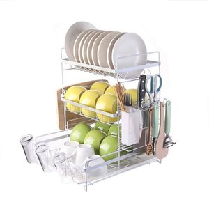 3-Tier Dish Drying <b>Rack</b> With Kitchen Utensil Drainer <b>Plate</b> <b>Rack</b> Kitchen Organizer - Product Image 2