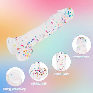 Dildo de <span class=keywords><strong>Silicona</strong></span> con <span class=keywords><strong>Base</strong></span> Ancha, Juguete Sexual para Adultos con Eje Curvo y Bolas para Punto G Vaginal y Próstata <span class=keywords><strong>Anal</strong></span> - Product Image 2