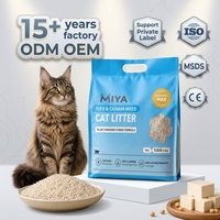 Litière pour chat écologique en tofu et manioc, contrôle longue durée des odeurs, facile à ramasser, commande en gros, marque privée, OEM, ODM pour importateurs