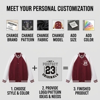 Blouson de baseball personnalisé pour homme en PU, style streetwear européen, coupe ample, zippé, col montant, broderie de lettres, pour l'automne