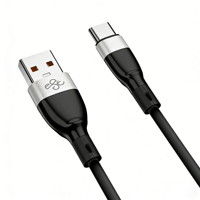 Câble de charge rapide en silicone de 1 mètre, USB-A vers Type-C, haute qualité, pour téléphone, tablette, appareil photo (vente en gros)