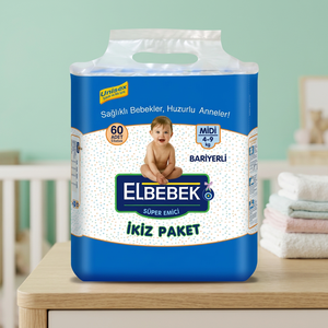 Pañales Desechables para Bebé Elbebek - Tela No Tejida con Protección Contra Fugas y Superficie Seca, Tallas S/M/L/XL, Hechos en Turquía - Product Image 2
