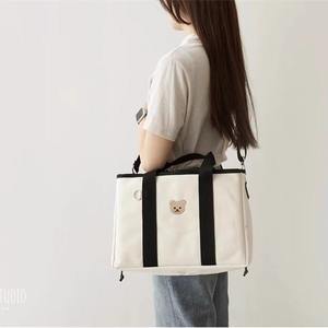 Bolsa de Lona Impermeable y Aislada con Diseño de Oso Adorable, para Llevar en la Mano o al Hombro, Almacenamiento Conveniente, Multifuncional, para Todas las Estaciones - Product Image 4