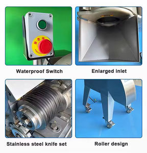 Trancheuse automatique commerciale pour fruits et légumes Utilisation en usine de transformation des légumes Construction en acier inoxydable avec nouveau moteur - Product Image 4