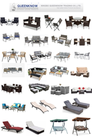 Meubles de jardin en rotin PE tressé à la main, durables, modulaires, gain de place, avec housse de coussin amovible, pour divertissements en extérieur