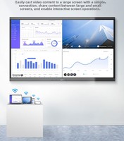 OEM ODM Layar Sentuh All-in-One 4K 55-86 Inci untuk Konferensi dengan Kamera 13MP Terintegrasi dan 8-Mic Array untuk Ruang Rapat Video Perusahaan